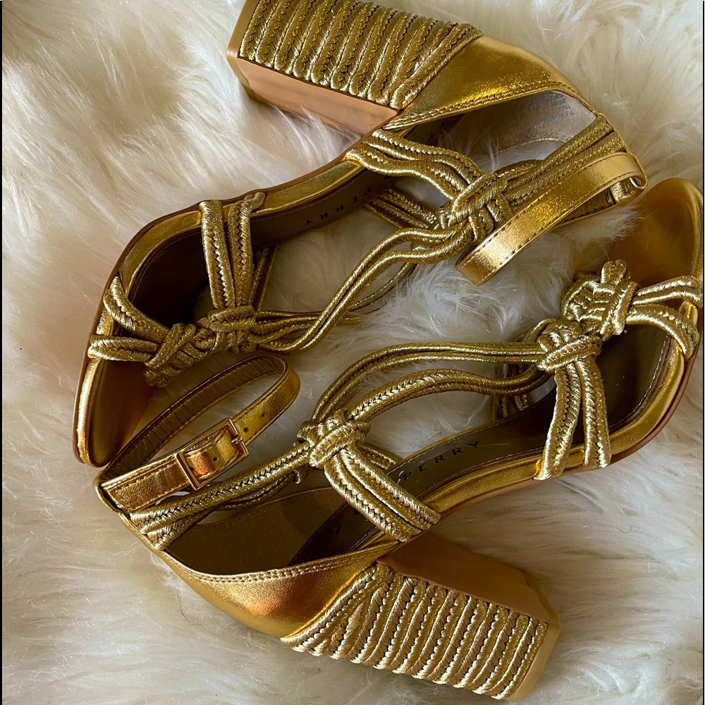 Katy Perry gold rope sandals. Brand New